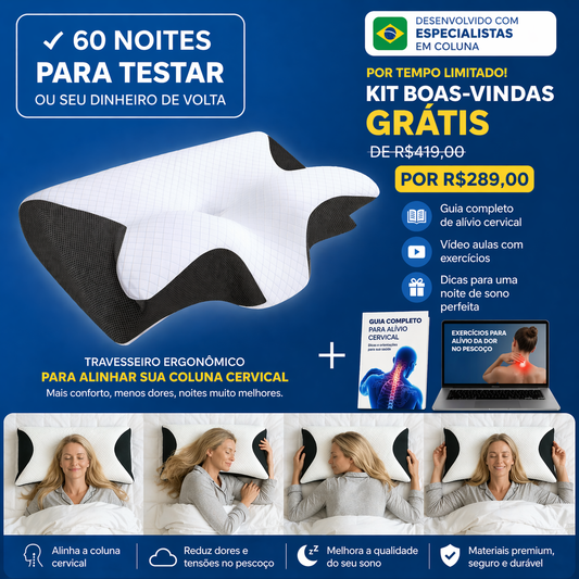 ErgoPillow - Travesseiro Ergonômico 6 em 1